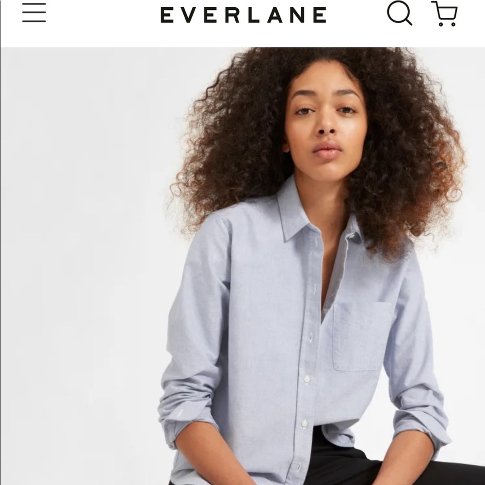 NWT EVERLANE Japanese Oxford Shirt Size 00/0